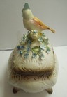 Vintage Capodimonte Mollica Italy Porcelain Jewelry Box – Hand-Painted Bird — photo 3