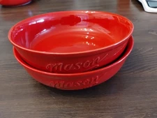 Mason Craft And More Red 8" Bowl Set Of 2