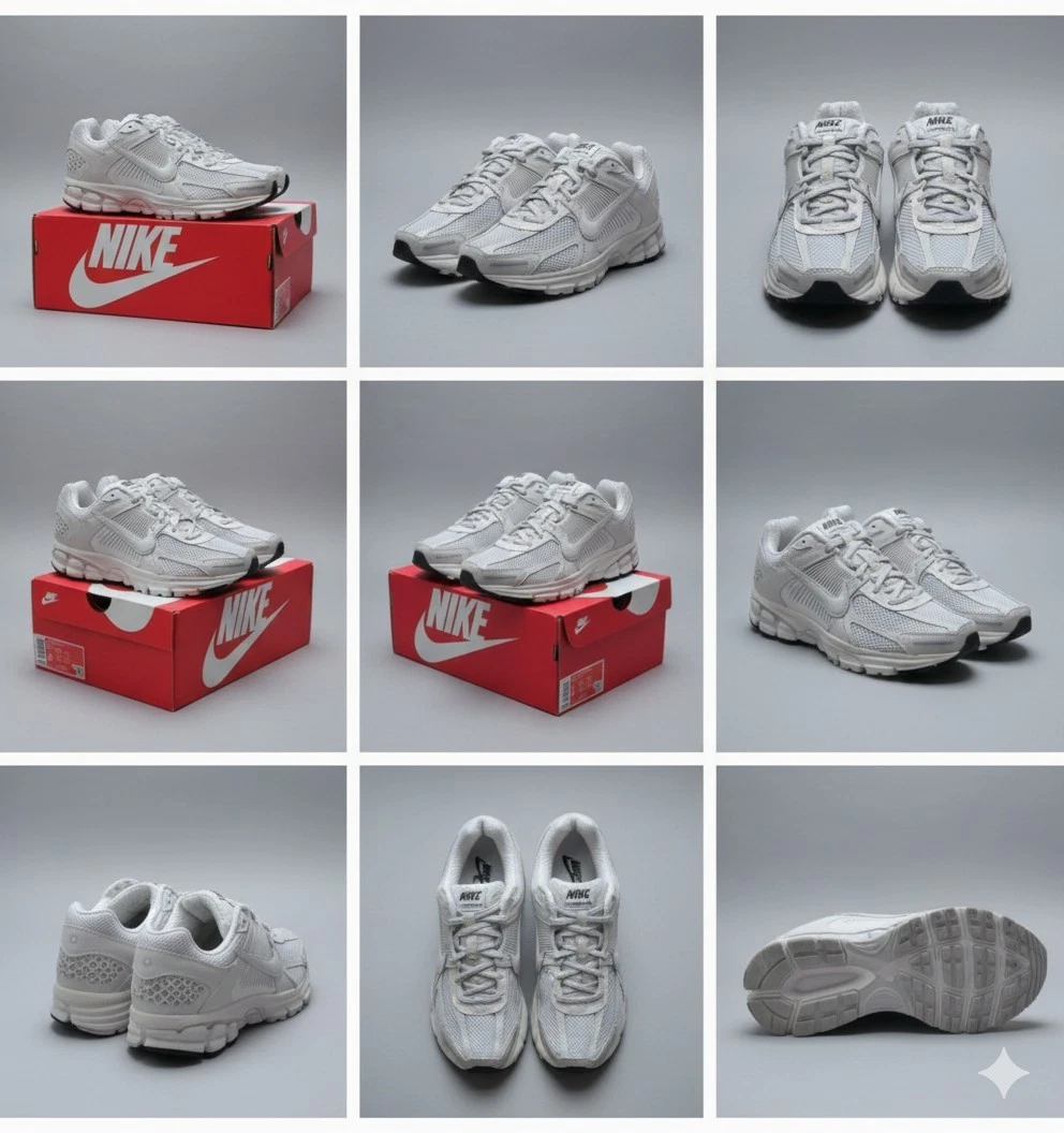 Nike Air Zoom Vomero 5 Triple White W for sale | eBay
