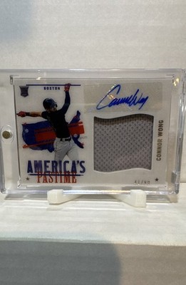2022 Panini Chronicles - America's Pastime Material Signatures Connor Wong /99