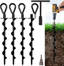 Heavy-Duty 15" Ground Anchors 4 Pack for Tents, Canopies, and More