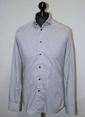 Eton Slim Fit Herren Hemd klein kariert Gr. 39 15 1/2