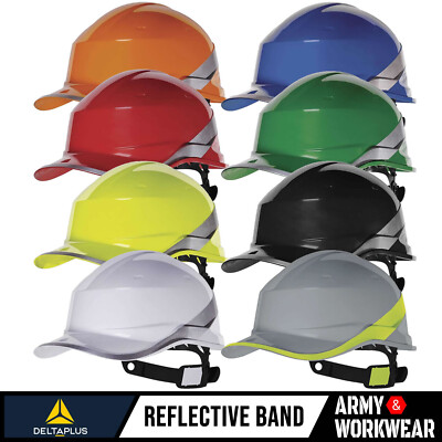 Delta Plus Diamond V Schutzhelm Hoch Hi Vis Viz Harter Hut Baseball Wendbar