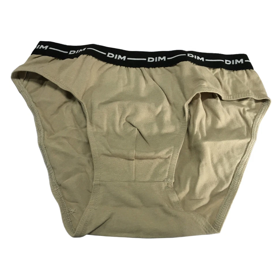 DIM 2 slip uomo taille basse 96% cotone 4% elastan beige e rosso scuro — 第 2/3 张图片