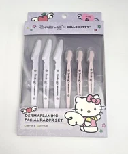 THE CREME SHOP X HELLO KITTY DERMAPLANING FACIAL RAZOR SET OF 6