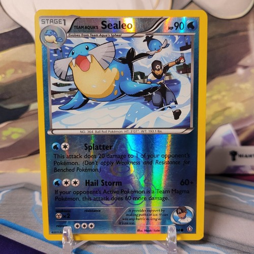 Team Aqua's Sealeo 4/34 2015 Double Crisis Pokemon Card Reverse Holo NM/LP