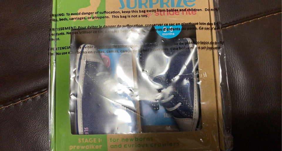 Zapato Stride Rite Surprize Azul Maddie Etapa 1 Prewalker Recién Nacido 0-6 Meses Niña Foto 3 de 4