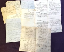 19th Century Handwritten Documents Re: Real Estate, Rental/ Ledger. Large Lot
