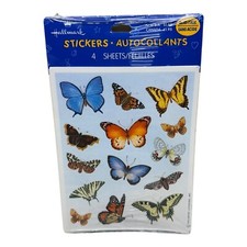 Vintage 1990 s Hallmark Stickers Butterfly Butterflies 4 Sheets Sealed