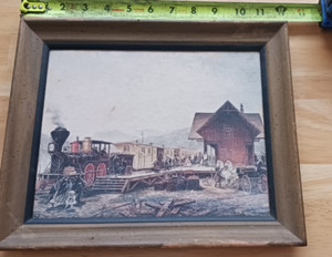 Vintage Railroad Framed Print