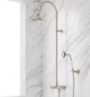 BAYWOOD  EXPOSED PIPE SHOWER WITH HAND SHOWER - BRUSHED NICKEL