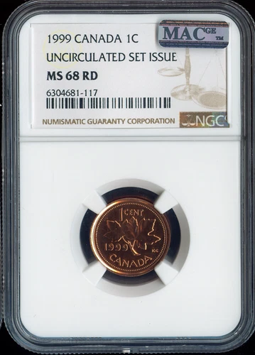 1999 Canada Small Cent 1C NGC MS68 RD - Quality