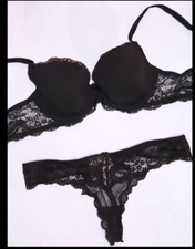 36B , Med. NWT Victoria'sSecret Dream Angels Unlind Bra, (Medium) thong