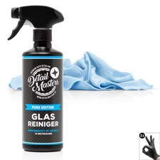 Detailmasters Glasreiniger Set - Glasreiniger 0,5 Liter + Microfasertuch 270GSM 