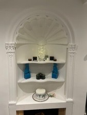 Plaster Niche - 1 Piece Niche & Shelf - Inserted Into Wall - Alcove shelves