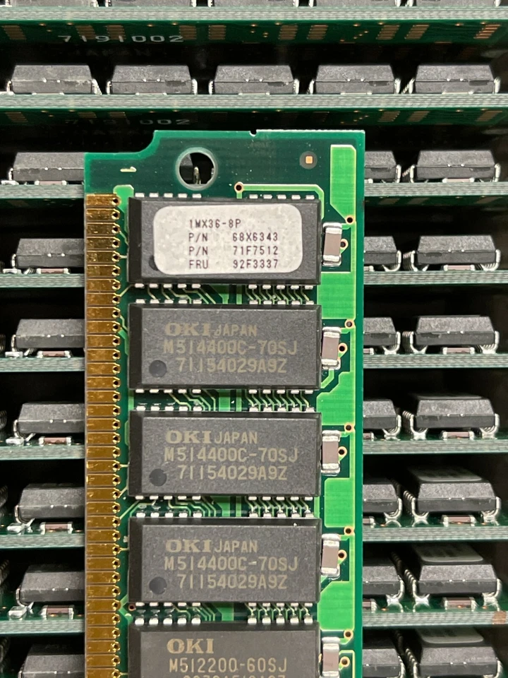 Vintage & NEW IBM 1X36 4MB 72 PIN SIMM FRU 92F3337 68X6343 71F7512 MSC23136C-80 - Image 2 of 3