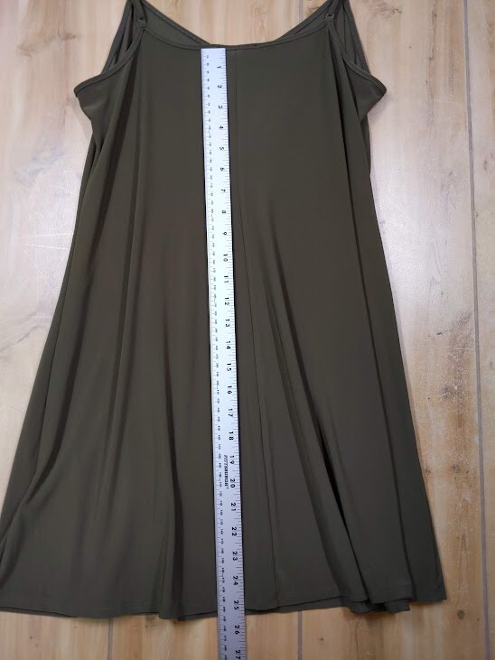 Vintage Express Mini Slip Dress Medium Green USA Y2K Slinky Ballet A-Line