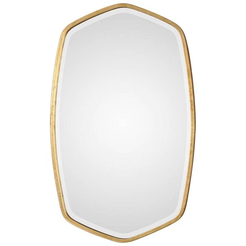 Uttermost Duronia MDF Wood and Metal Decorative Mirror in Antiqued Gold - Picture 1 of 6