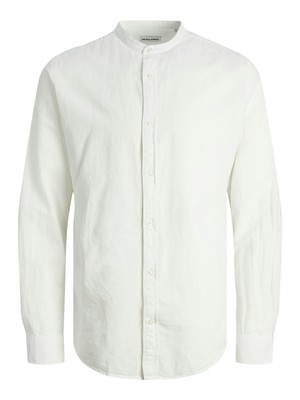 JACK & JONES Camicia Uomo JJEBREEZE LINEN BLEAND – Lino/Blu – Maniche Lunghe – Slim Fit Plus - 2