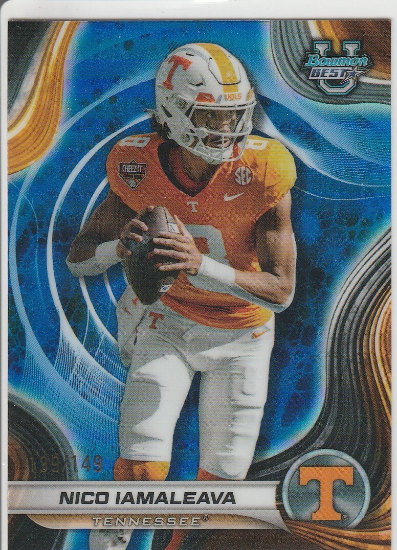 NICO IAMALEAVA 2024 BOWMAN BEST U BLUE CARD #D 139/149 TENNESSEE VOLUNTEERS