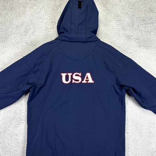 Clique USA Hoodie Jacket Adult Large Blue Fleece Lined Patriotic Zip Up Mens NEW