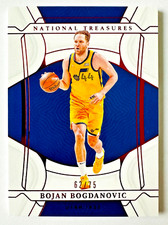 2021-22 National Treasures Bojan Bogdanovic RED Parallel Card SP #/75 Jazz!