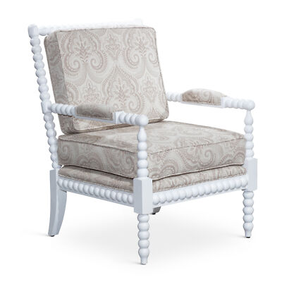 Vintage Thorne Spindle Accent Chair Solid Wood Frame Living Room Armchair Sofa