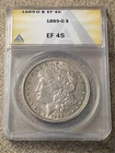 1889-O Better Date Morgan Silver Dollar, ANACS XF 45, Nice Eye Appeal