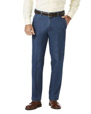 Haggar Premium Stretch Classic Fit Denim Flat Front Pants hc00275