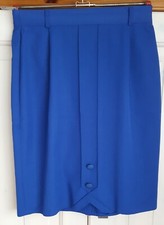 Rock kurz  royalblau  Gr. 38  Gehfalten  Polyester&Viskose