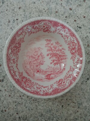 Royal Tudor Ware. Olde England. Red. Cereal Bowl. (16.5cm). Made In England.