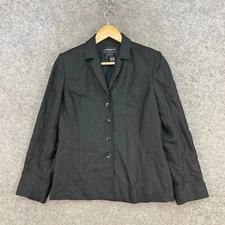 Liz Claiborne Jacket Womens US 6 AU 8-10 Black Silk Business Blazer 29618