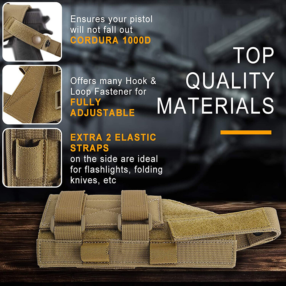 Outdoor Tactical Molle Pistol Holster Pouch Bag Handgun Drop Leg Bags