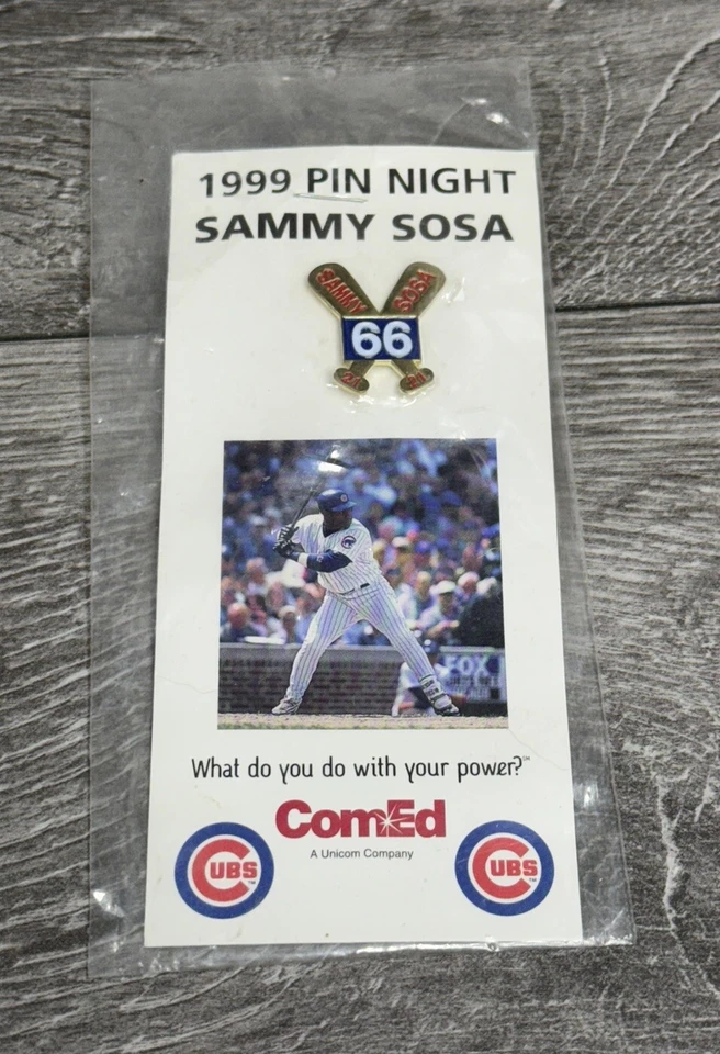 New Sammy Sosa Chicago Cubs 1999 Pin Night 66 Comed - Image 2 of 3
