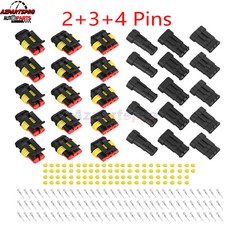 15Sets 2 3 4 Pin Way Waterproof Electrical Plug Connector Sealed Motorcycle Boat