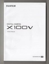 Fuji Fujifilm X100V Genuine Camera Instruction Manual / User Guide In English
