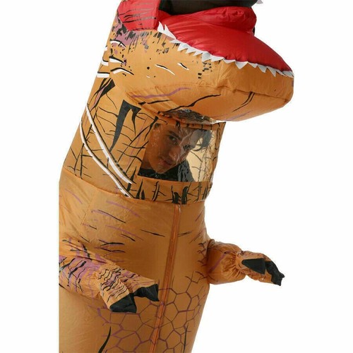Adult Inflatable Dinosaur Costume T-Rex Trex Jurassic World Party Outfit - Picture 7 of 10