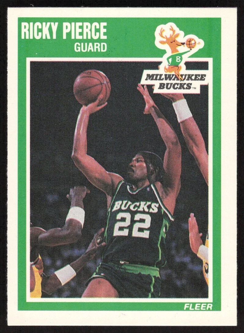 1989-90 Fleer Basketball Card Ricky Pierce #88 Milwaukee Bucks