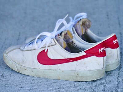 Vintage 1980 Nike Bruin 5.5 white red - Marty McFly Back to the