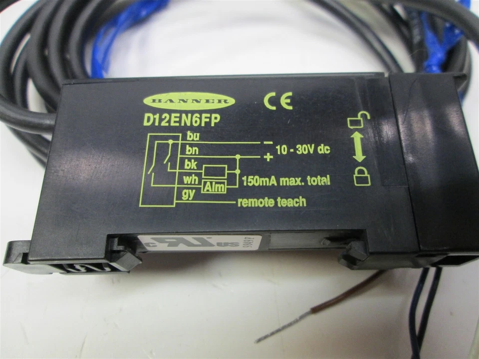 New Banner D12EN6FP 41959 Fiber Optic Sensor Red LED 10-30VDC NPN - Image 2 of 4