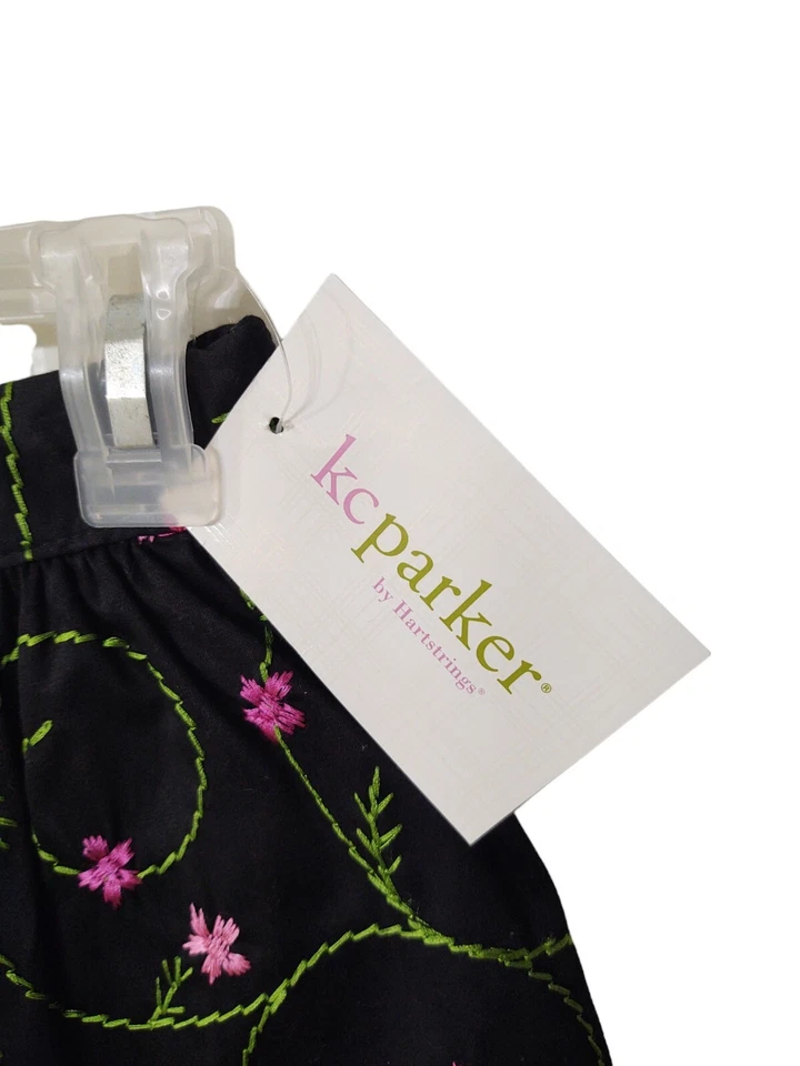 Новый с Ярлыками девочка KC Parker Hartstrings юбка sz 7 черный с розовый зеленый праздник Рождество - Изображение 3 из 4