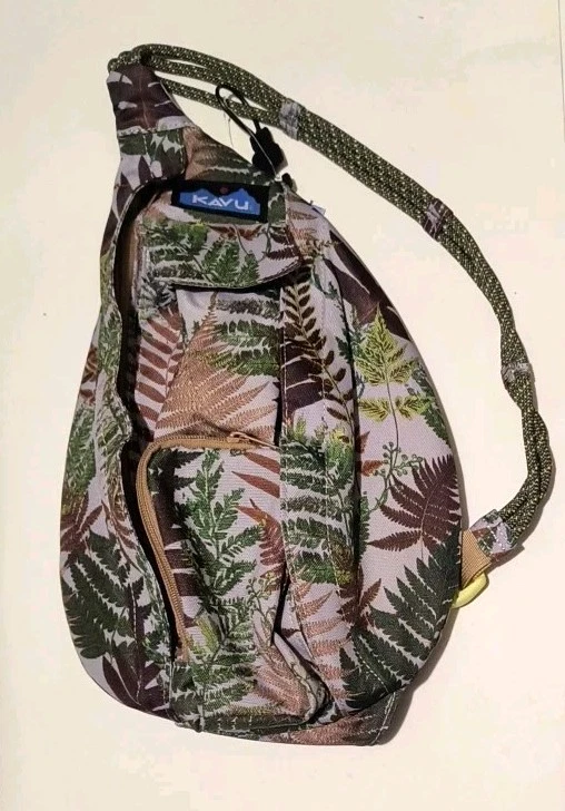 NWT KAVU Mini Rope Sling Bag Unisex Backpack Hike Camp Travel Student in Ferns - Image 3 of 4