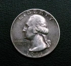 1960 Washington Quarter 25C Silver .900