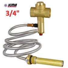 ICMA 608 - Valvola di scarico termico 3/4'' con bulbo a pozzetto