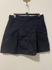 Real School Uniform Skirt Girls 18 1/2 Navy Blue Skort Short Pleated