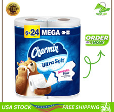Charmin Ultra Soft Toilet Paper, 6 Mega Rolls 24 Regular Rolls