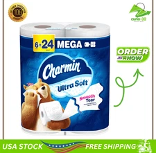 Charmin Ultra Soft Toilet Paper, 6 Mega Rolls = 24 Regular Rolls