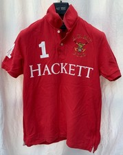 Hackett tailored fit army polo. Red size med old school