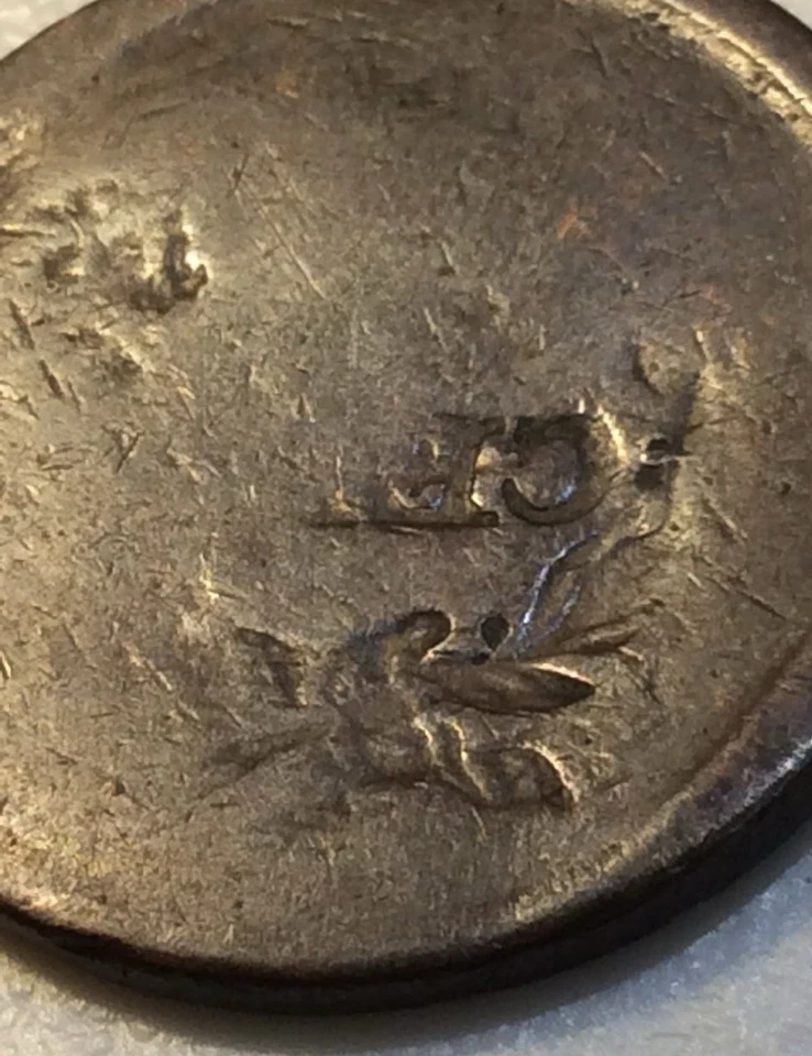 Only Known Struck Upside Down 1800’s US Large Cent- Major Mint Error Coin - Image 3 of 4