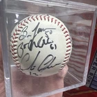 Multi-Autograph Baseball Including Brian Lawrence And Others From The Padres